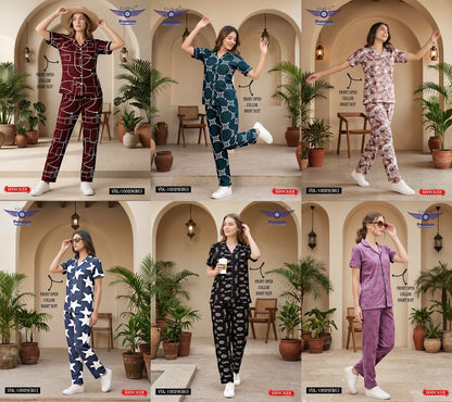 Vol 10029 Bu Grab It Sinker Collar Night Suits Exporter Gujarat