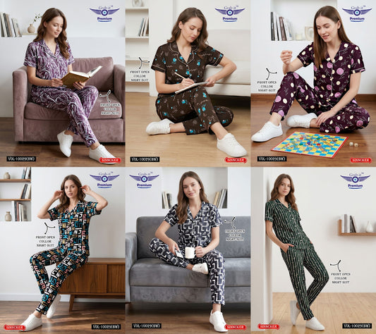 Vol 10029 Bw Grab It Sinker Collar Night Suits Wholesale Rate