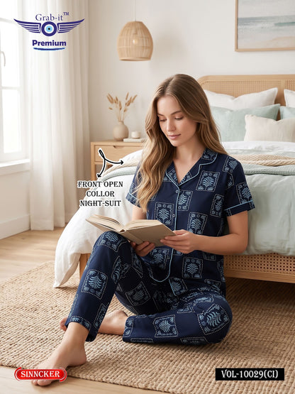 Vol 10029 Ci Grab It Sincker Collar Night Suits Manufacturer Ahmedabad
