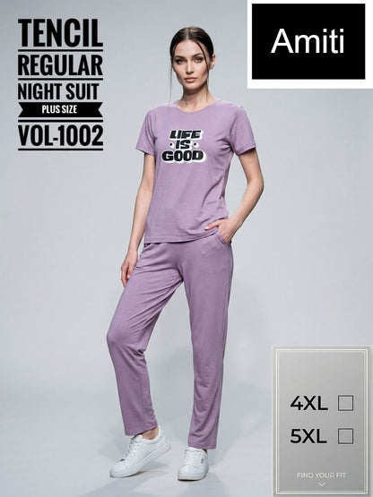 Vol 1002 Amiti Tencil Pyjama Night Suits Exporter India