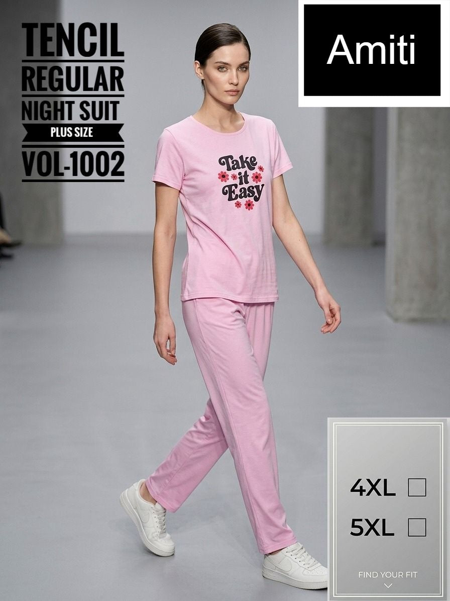 Vol 1002 Amiti Tencil Pyjama Night Suits Exporter India