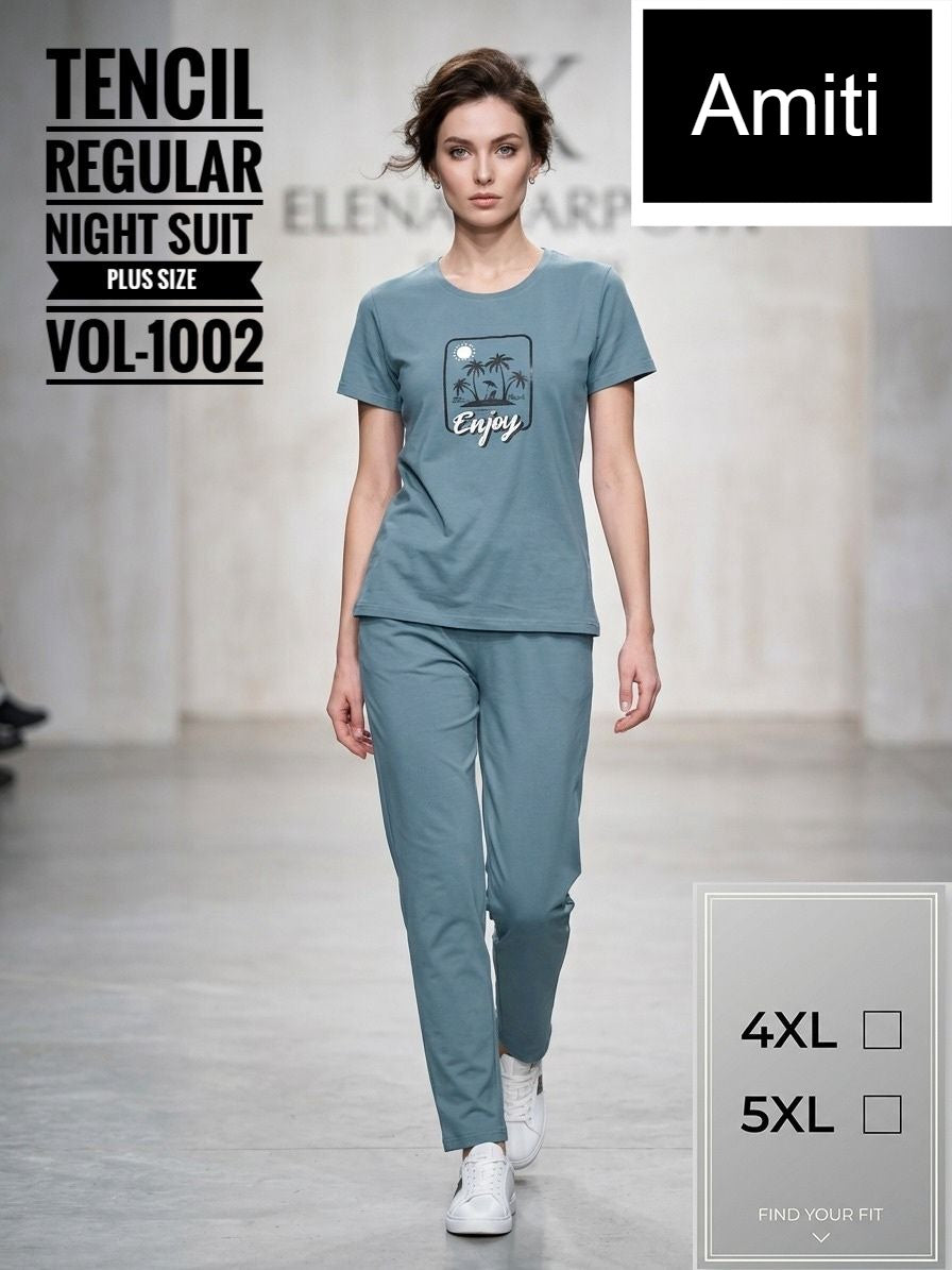 Vol 1002 Amiti Tencil Pyjama Night Suits Exporter India