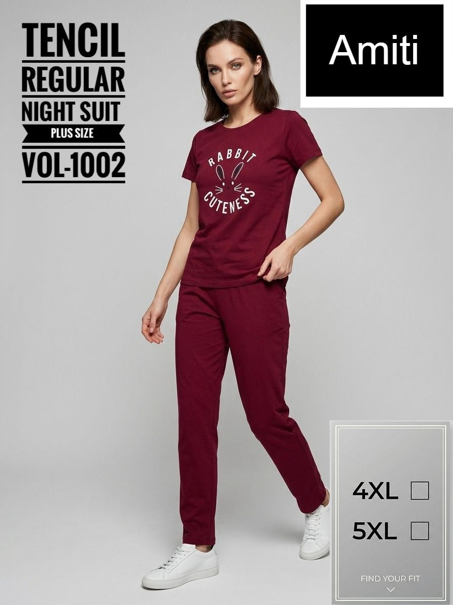Vol 1002 Amiti Tencil Pyjama Night Suits Exporter India