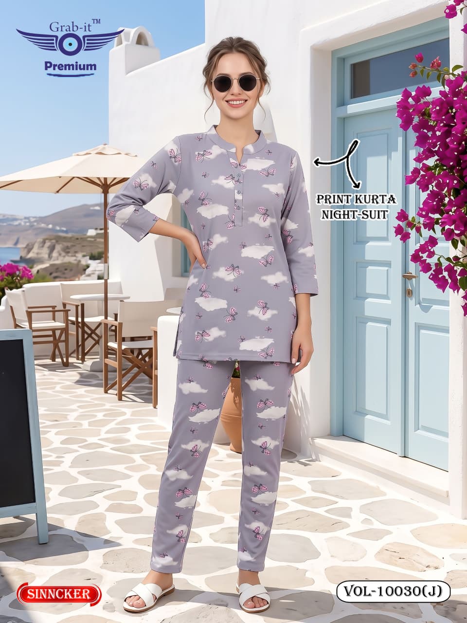 Vol 10030 J Grab It Sincker Kurta Night Suits Supplier Gujarat