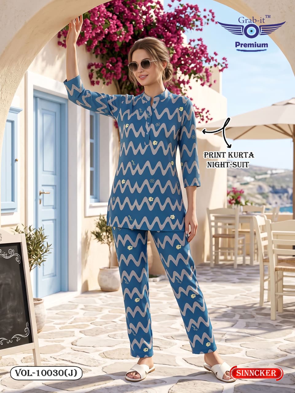 Vol 10030 J Grab It Sincker Kurta Night Suits Supplier Gujarat