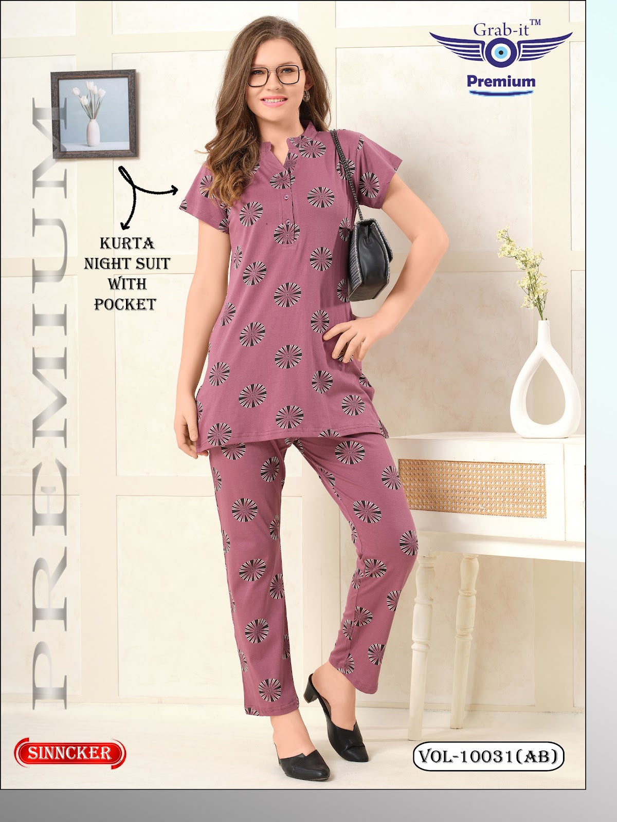 Vol 10031 Ab Grab It Sinker Kurta Night Suits Wholesale