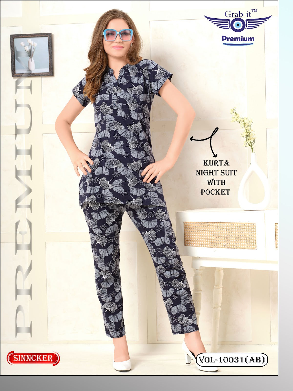 Vol 10031 Ab Grab It Sinker Kurta Night Suits Wholesale