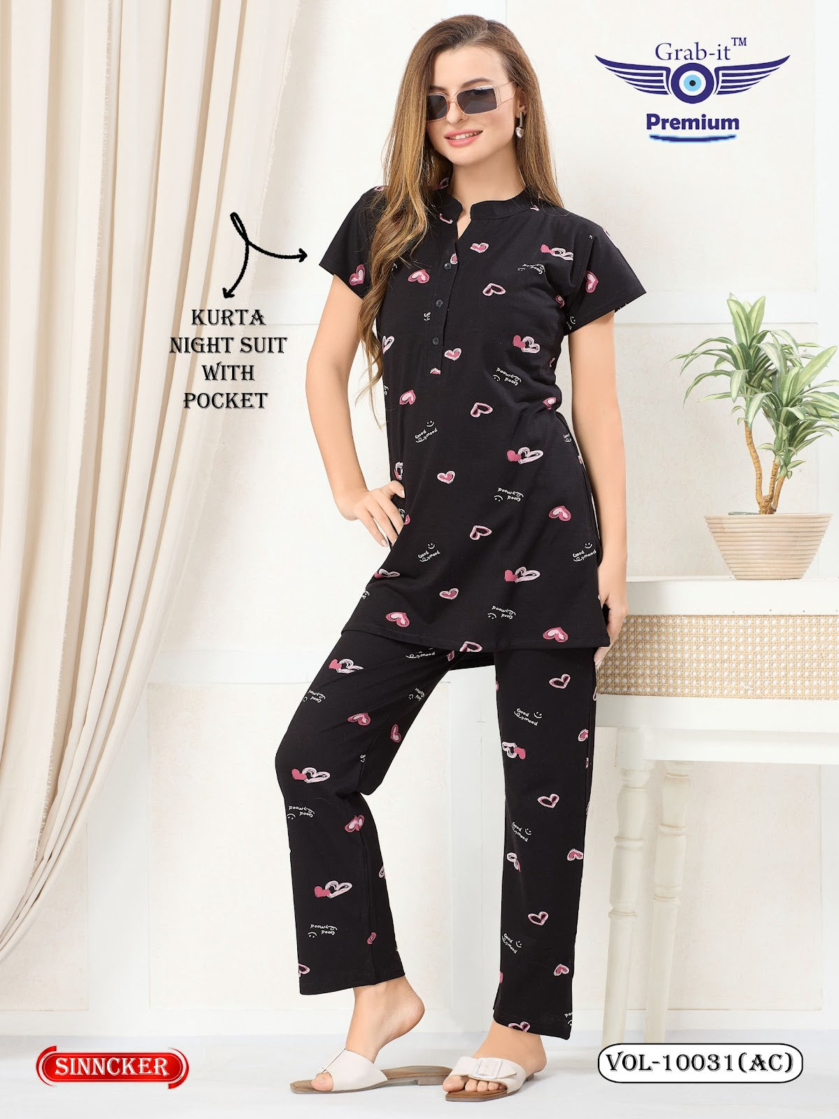 Vol 10031 Ac Grab It Sinker Kurta Night Suits Supplier