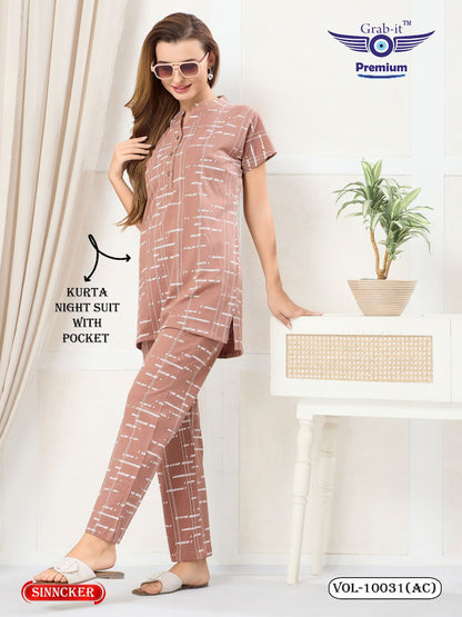Vol 10031 Ac Grab It Sinker Kurta Night Suits Supplier