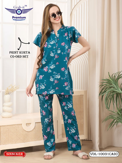 Vol 10031 Ad Grab It Sinker Kurta Night Suits Supplier India