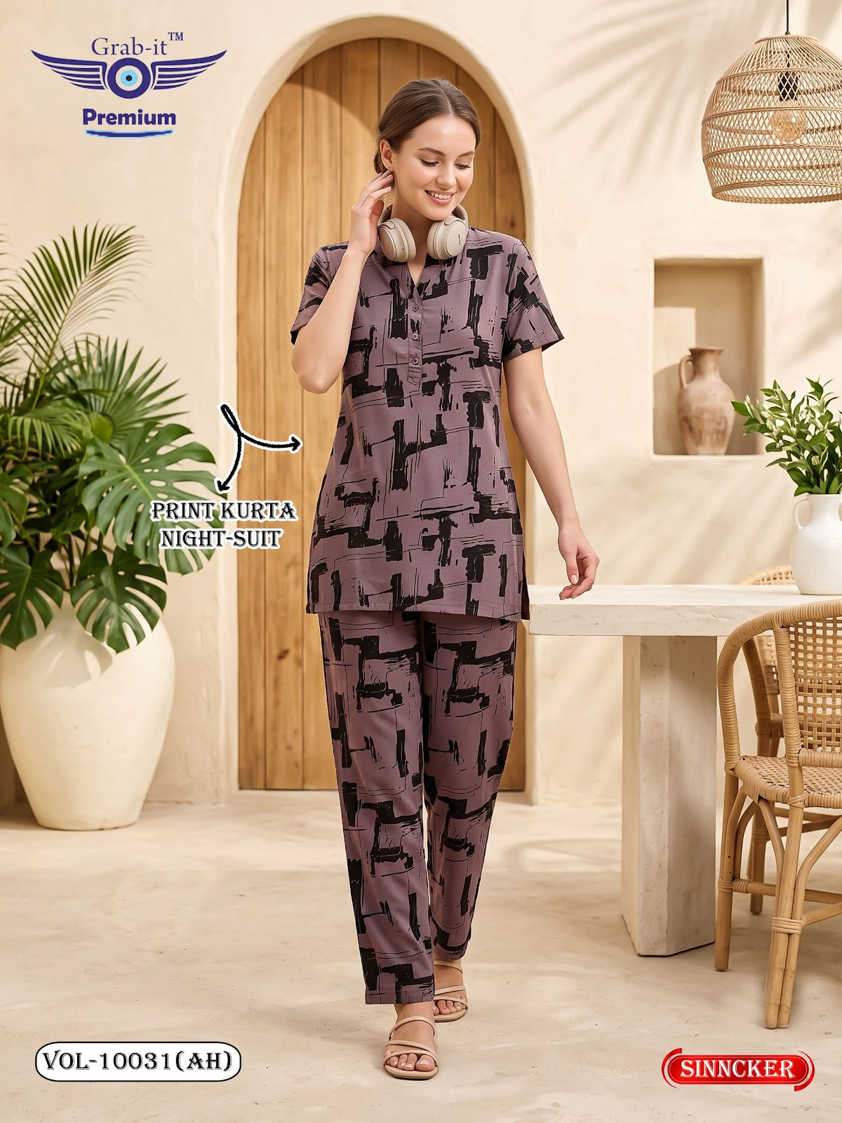 Vol 10031 Ah Grab It Sincker Kurta Night Suits Wholesaler Ahmedabad