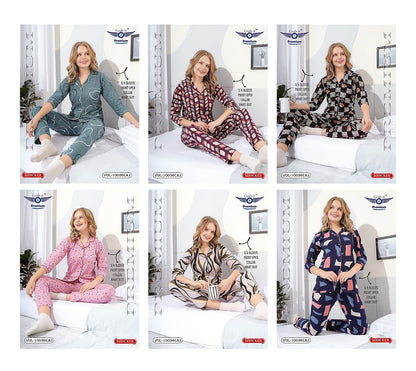 Vol 10036 A Grab It Sinker Collar Night Suits Exporter Gujarat