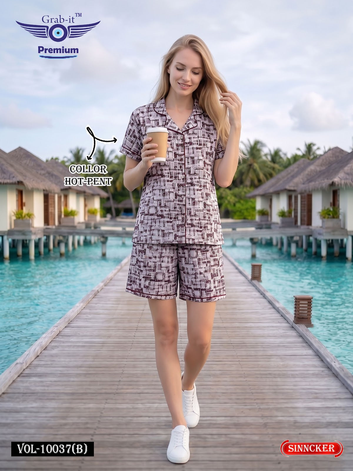 Vol 10037 B Grab It Sinker Shorts Night Suits Wholesale