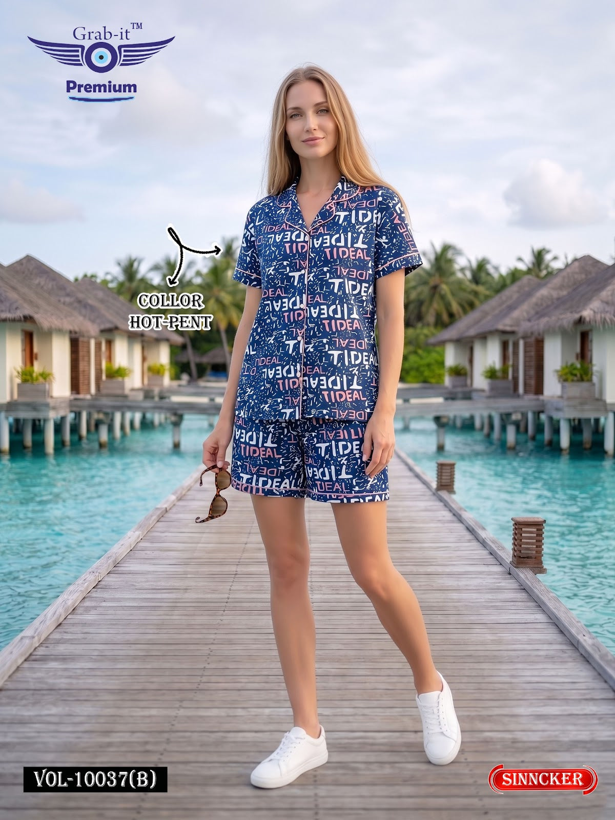 Vol 10037 B Grab It Sinker Shorts Night Suits Wholesale