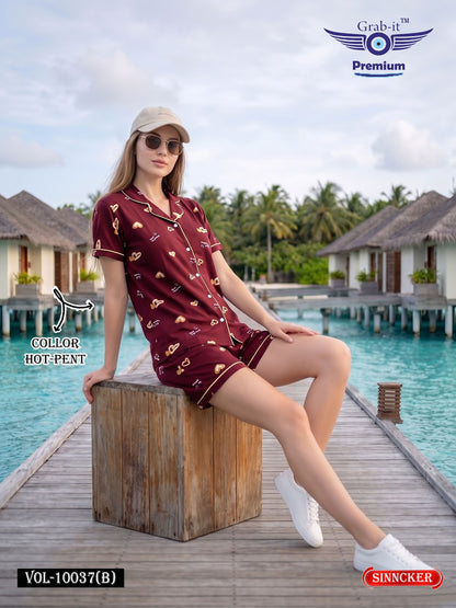 Vol 10037 B Grab It Sinker Shorts Night Suits Wholesale