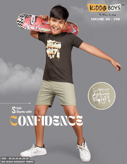Vol 100 Kiddo Biowash Boys Shorts Set Supplier