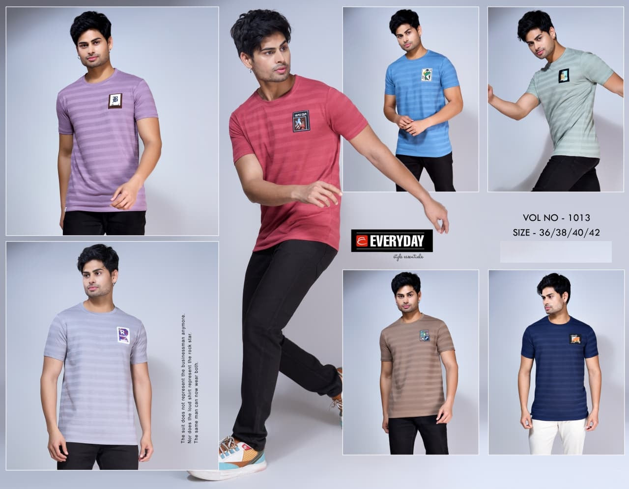 Vol 1013 Everyday Jacquard Knit Mens Tshirts Supplier