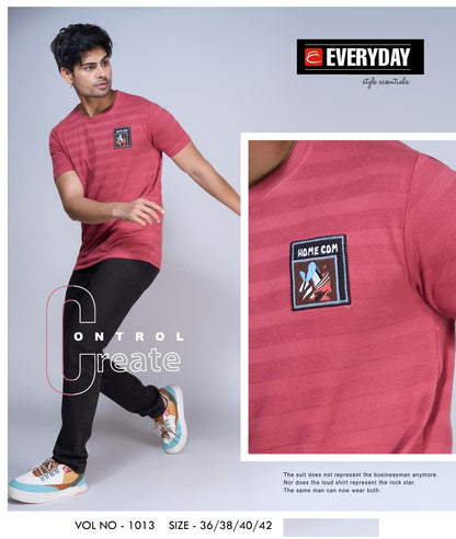 Vol 1013 Everyday Jacquard Knit Mens Tshirts Supplier