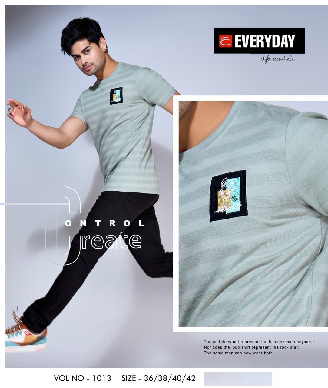 Vol 1013 Everyday Jacquard Knit Mens Tshirts Supplier