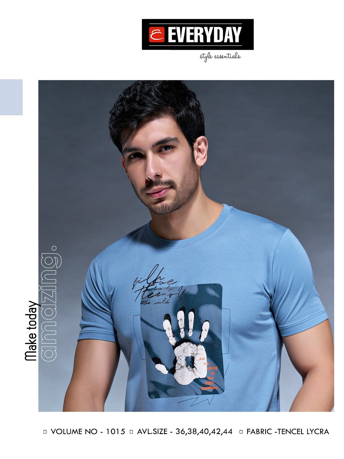 Vol 1015 Everyday Tencel Lycra Mens Tshirts Wholesale