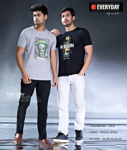 Vol 1015 Everyday Tencel Lycra Mens Tshirts Wholesale