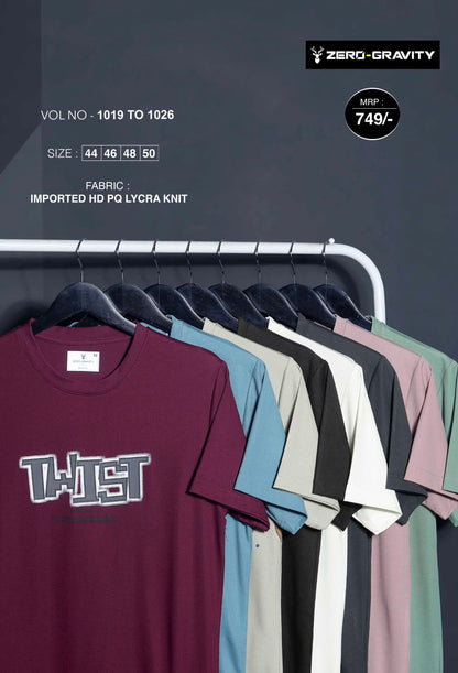 Vol 1019 To 1026 Plus Size Zero Gravity Lycra Mens Tshirts Exporter