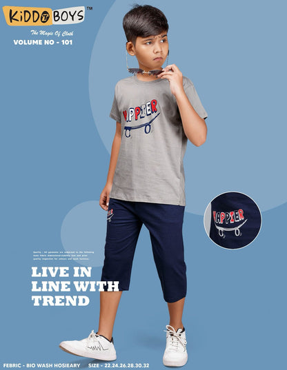 वॉल्यूम 101 किड्डो बायोवाश लड़कों के कैप्री नाइट सूट आपूर्तिकर्ता भारत