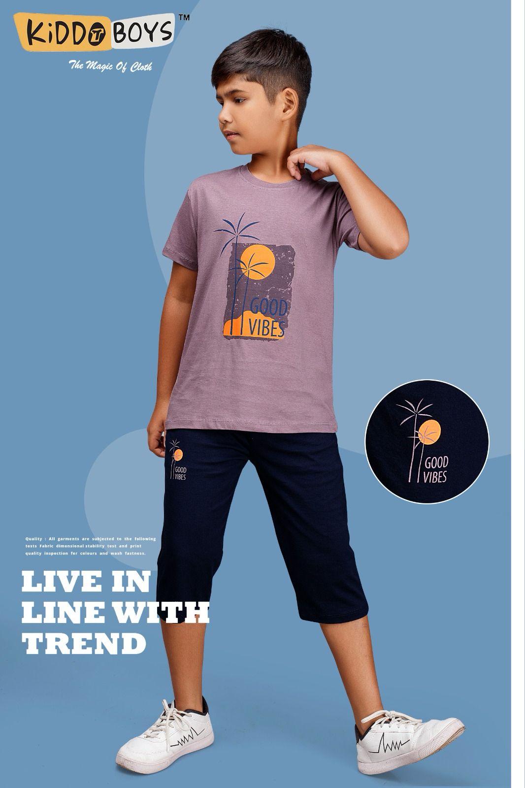 वॉल्यूम 101 किड्डो बायोवाश लड़कों के कैप्री नाइट सूट आपूर्तिकर्ता भारत