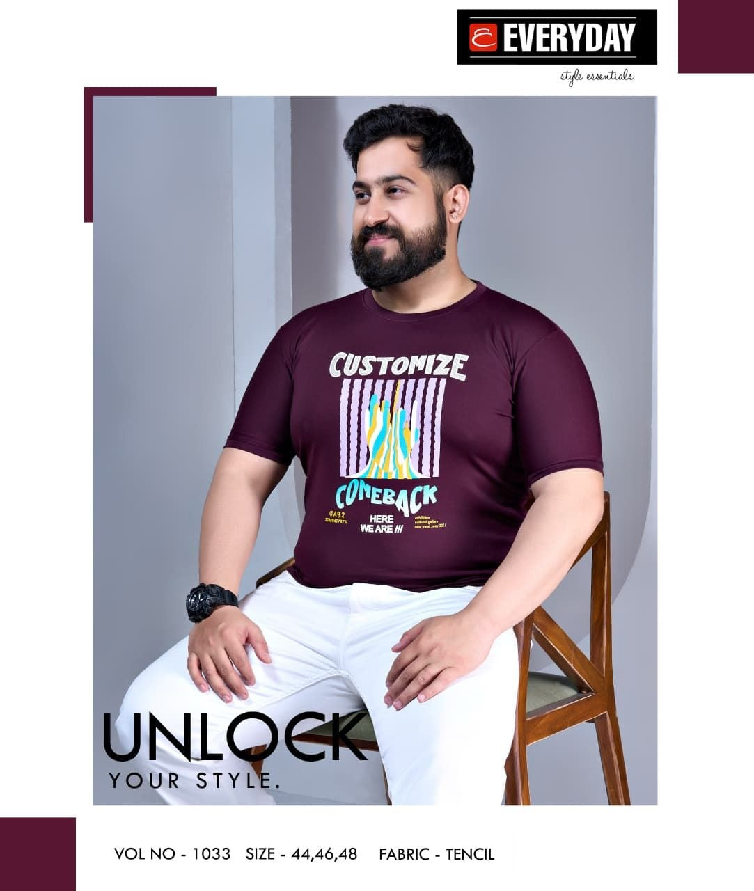 Vol 1033 Everyday Tencil Lycra Mens Tshirts Supplier Gujarat
