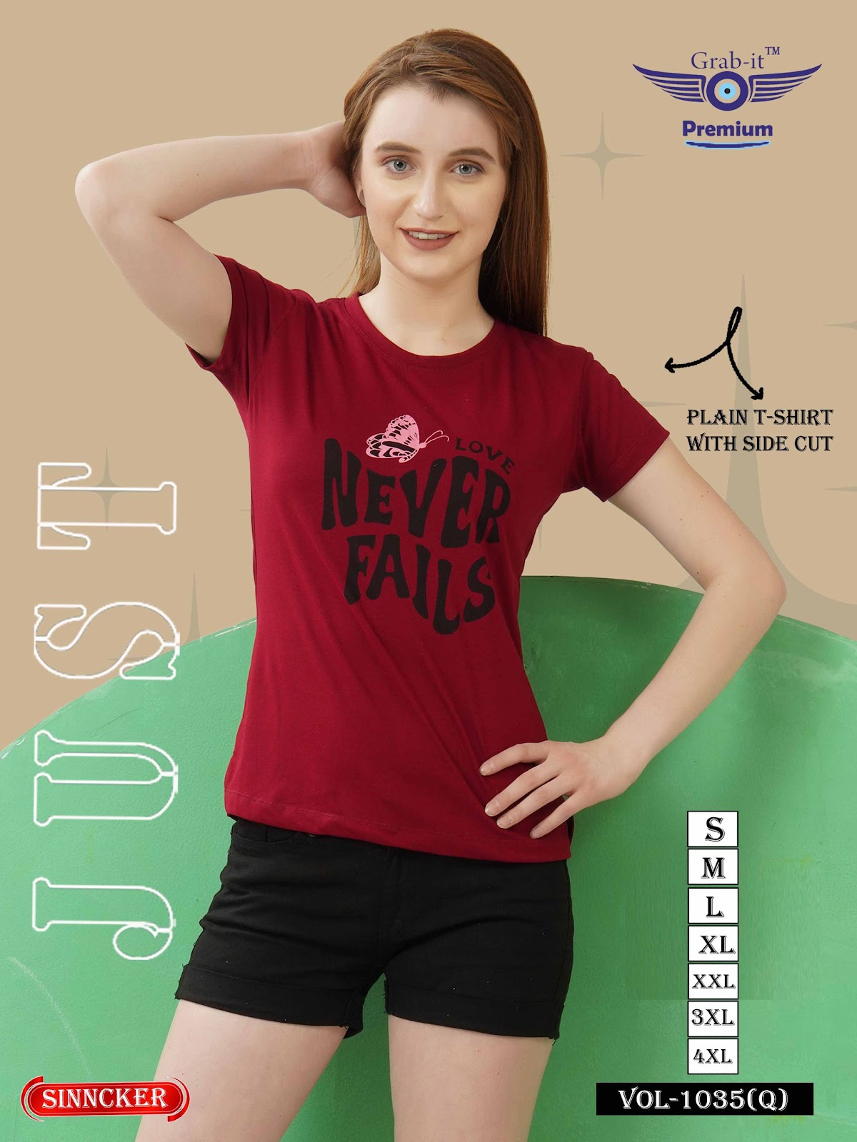 Vol 1035 Q Grab It Sinker Women Tshirt Wholesale