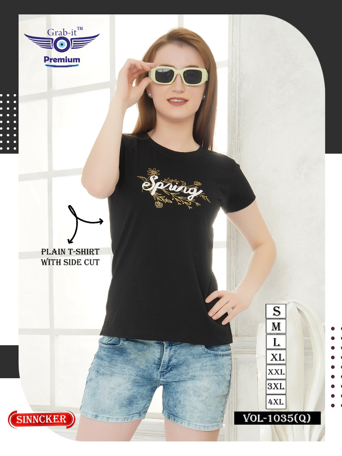 Vol 1035 Q Grab It Sinker Women Tshirt Wholesale
