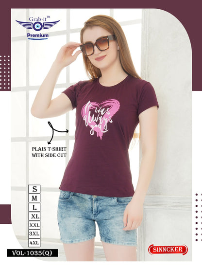 Vol 1035 Q Grab It Sinker Women Tshirt Wholesale