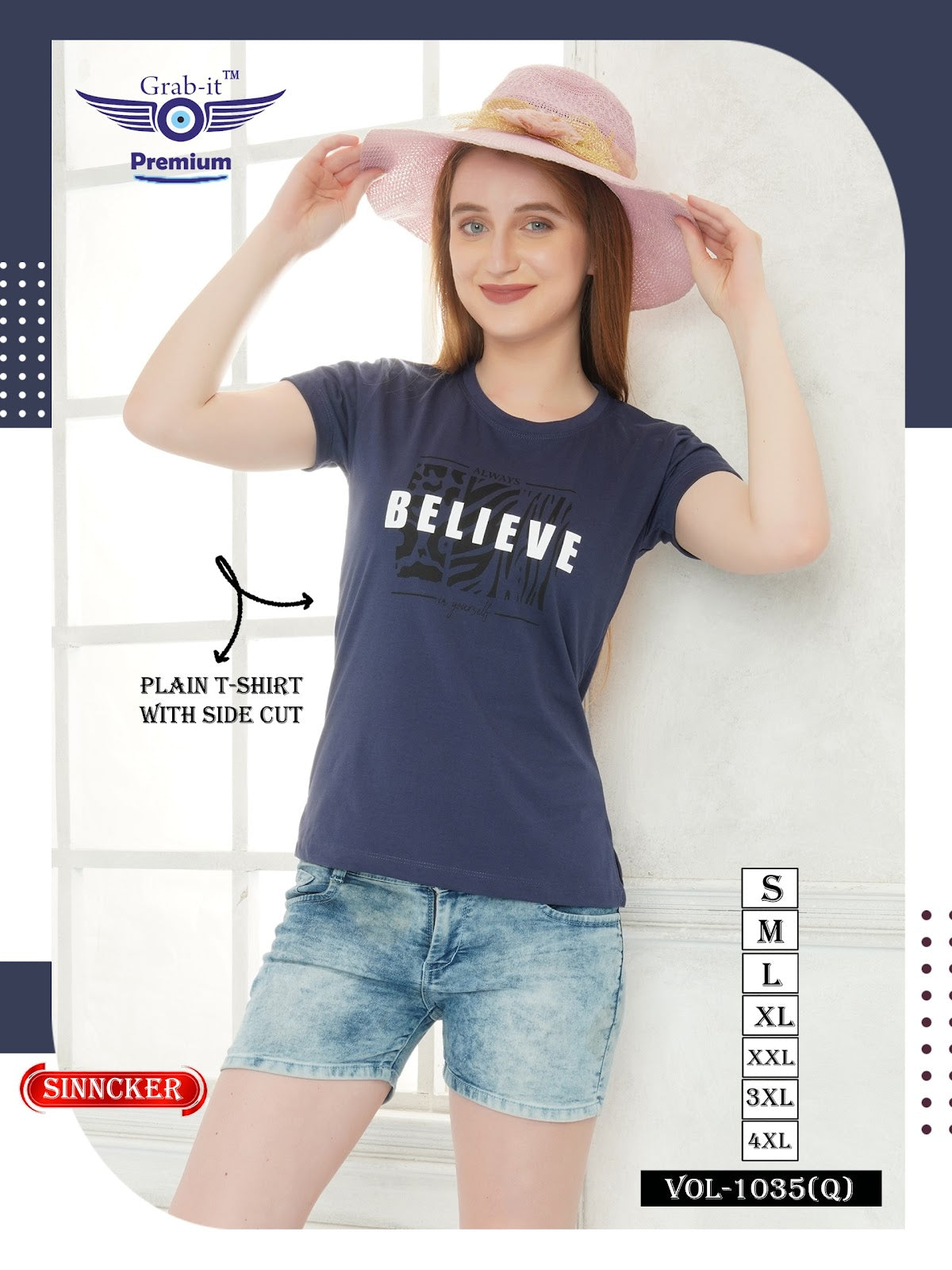 Vol 1035 Q Grab It Sinker Women Tshirt Wholesale