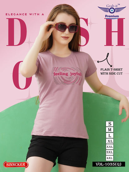 Vol 1035 Q Grab It Sinker Women Tshirt Wholesale