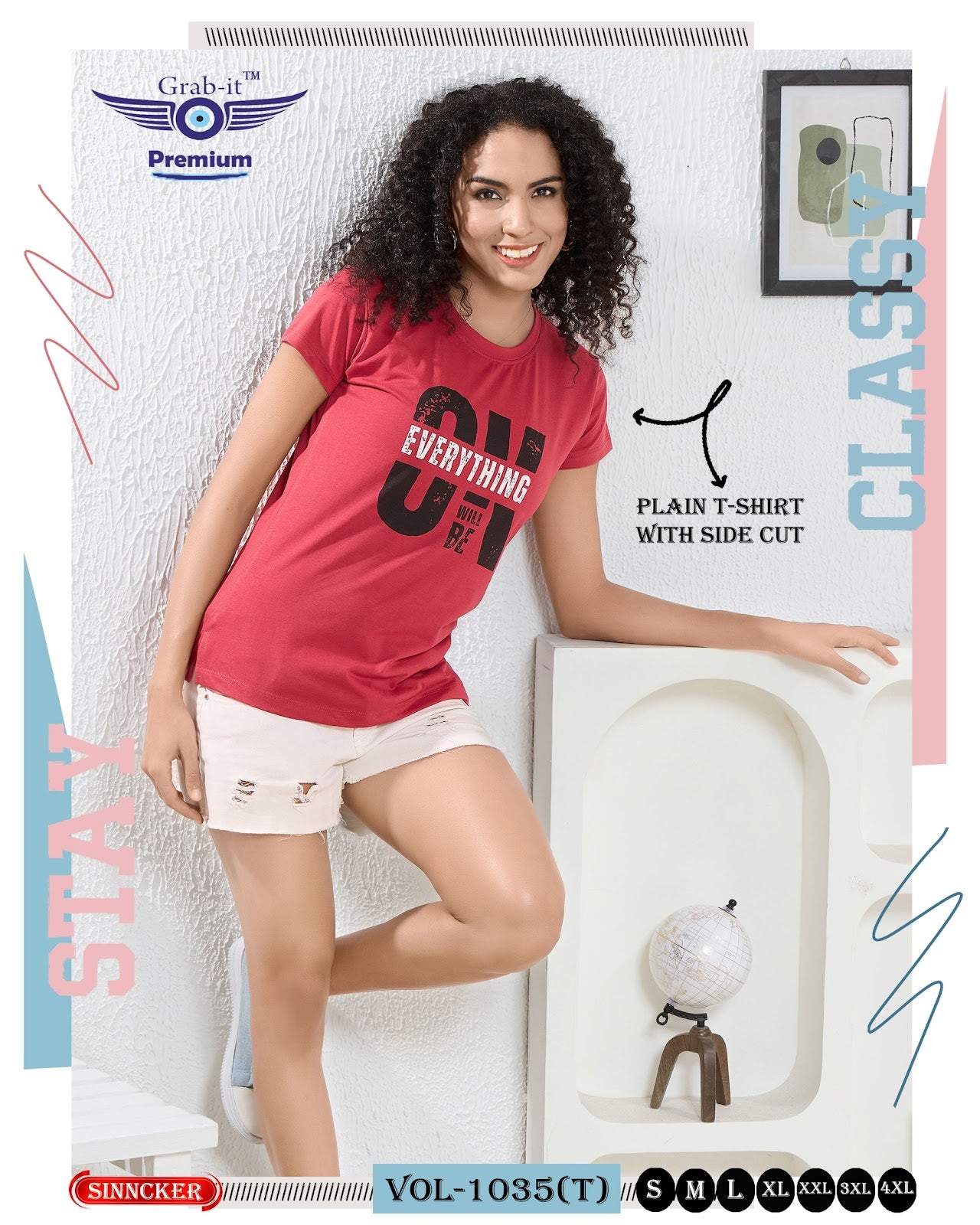 Vol 1035 T Grab It Sinker Women Tshirt Exporter