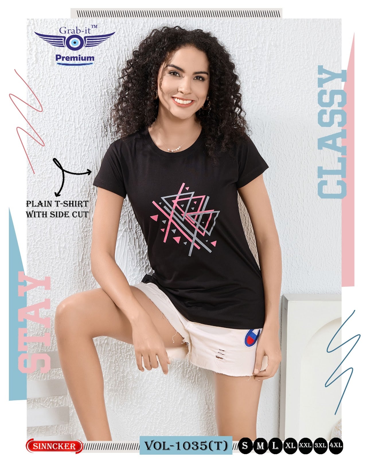 Vol 1035 T Grab It Sinker Women Tshirt Exporter