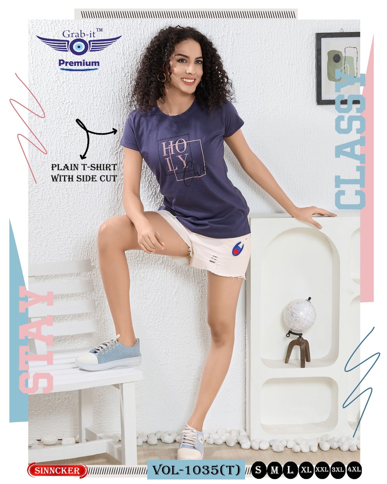 Vol 1035 T Grab It Sinker Women Tshirt Exporter