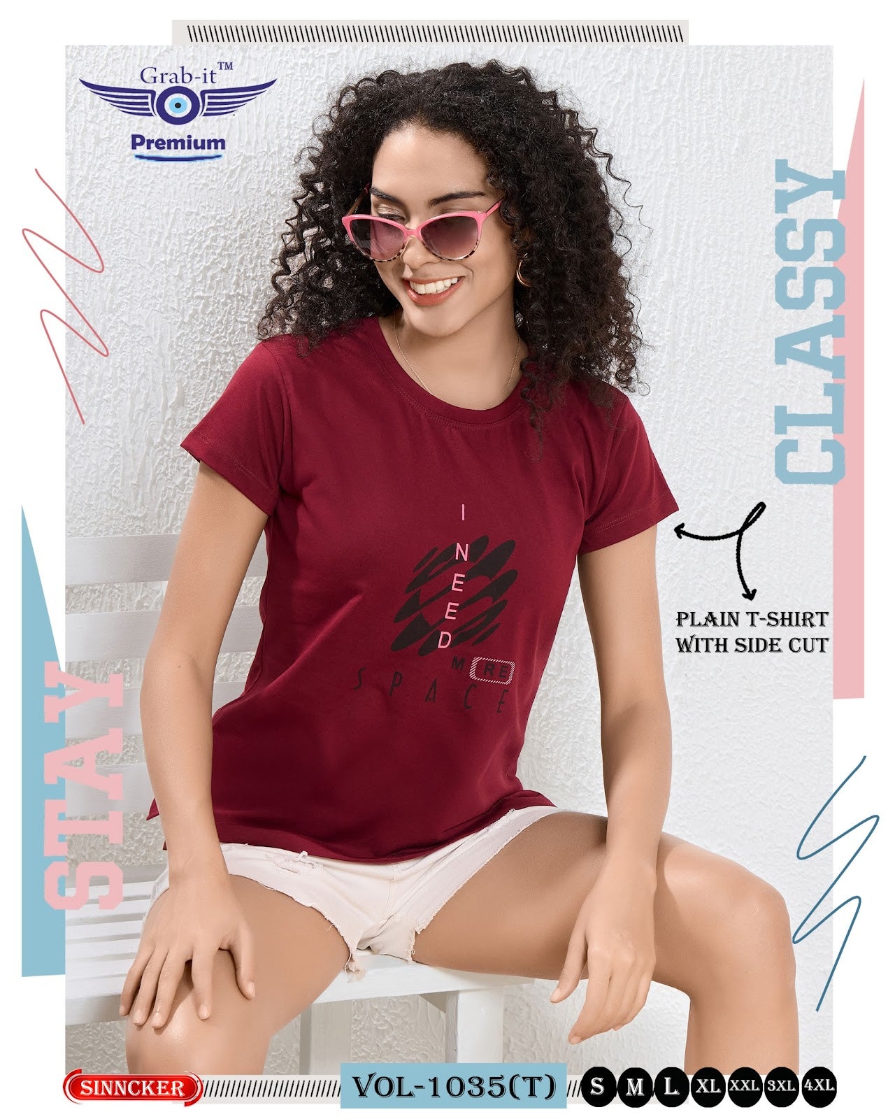 Vol 1035 T Grab It Sinker Women Tshirt Exporter