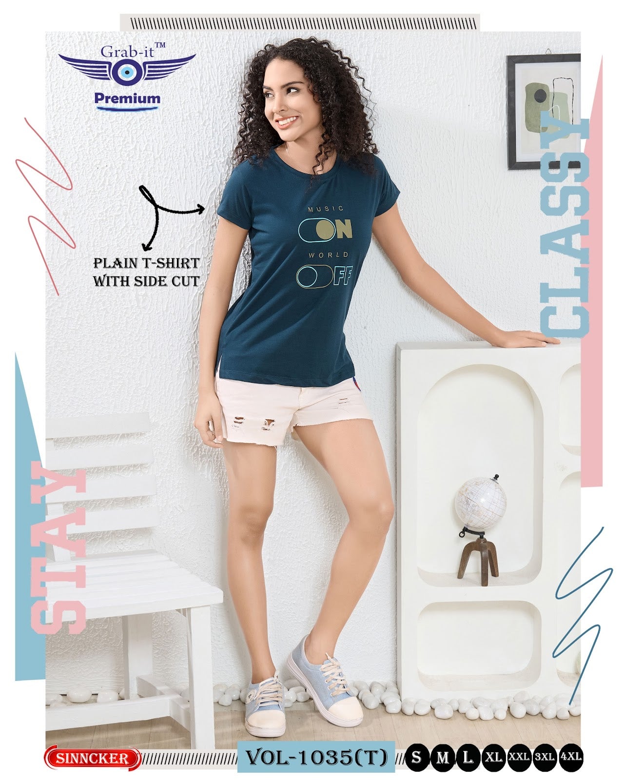 Vol 1035 T Grab It Sinker Women Tshirt Exporter