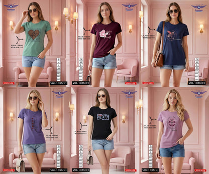 Vol 1035 U Grab It Sinker Women Tshirt Exporter Ahmedabad