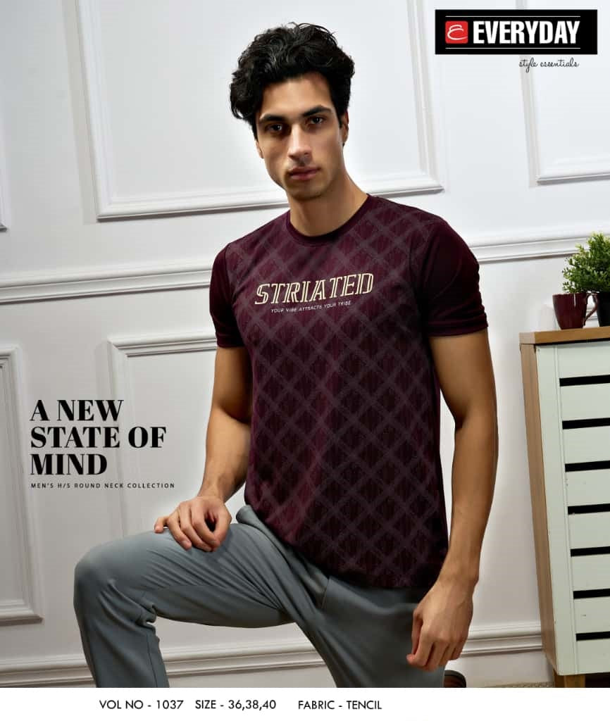Vol 1037 Everyday Tencil Lycra Mens Tshirts Exporter Ahmedabad