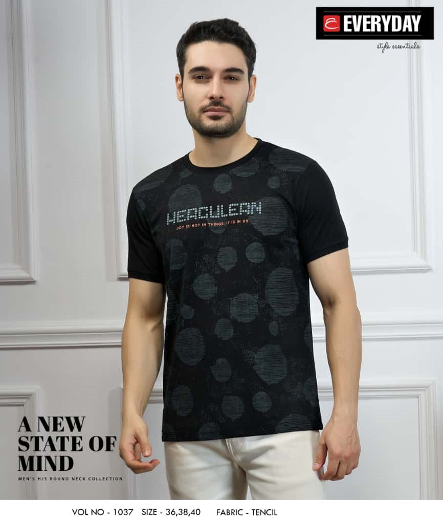 Vol 1037 Everyday Tencil Lycra Mens Tshirts Exporter Ahmedabad