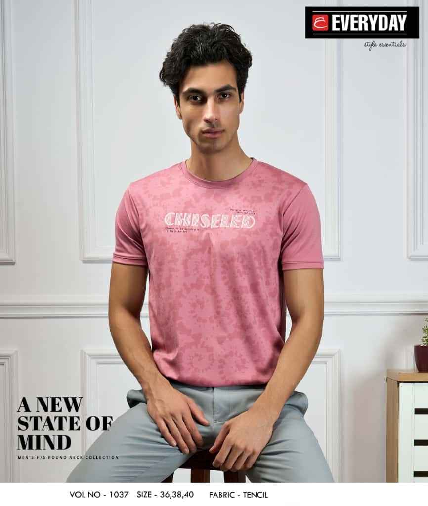Vol 1037 Everyday Tencil Lycra Mens Tshirts Exporter Ahmedabad