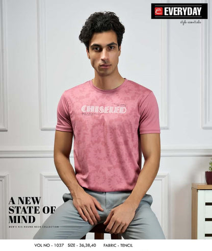 Vol 1037 Everyday Tencil Lycra Mens Tshirts Exporter Ahmedabad