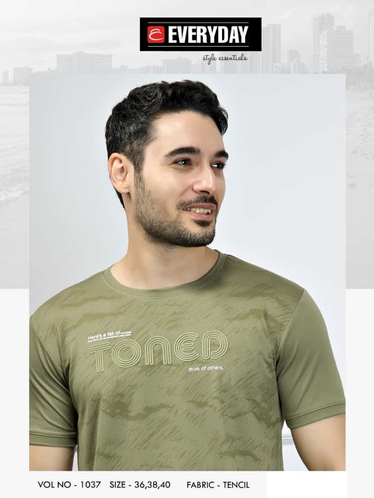 Vol 1037 Everyday Tencil Lycra Mens Tshirts Exporter Ahmedabad