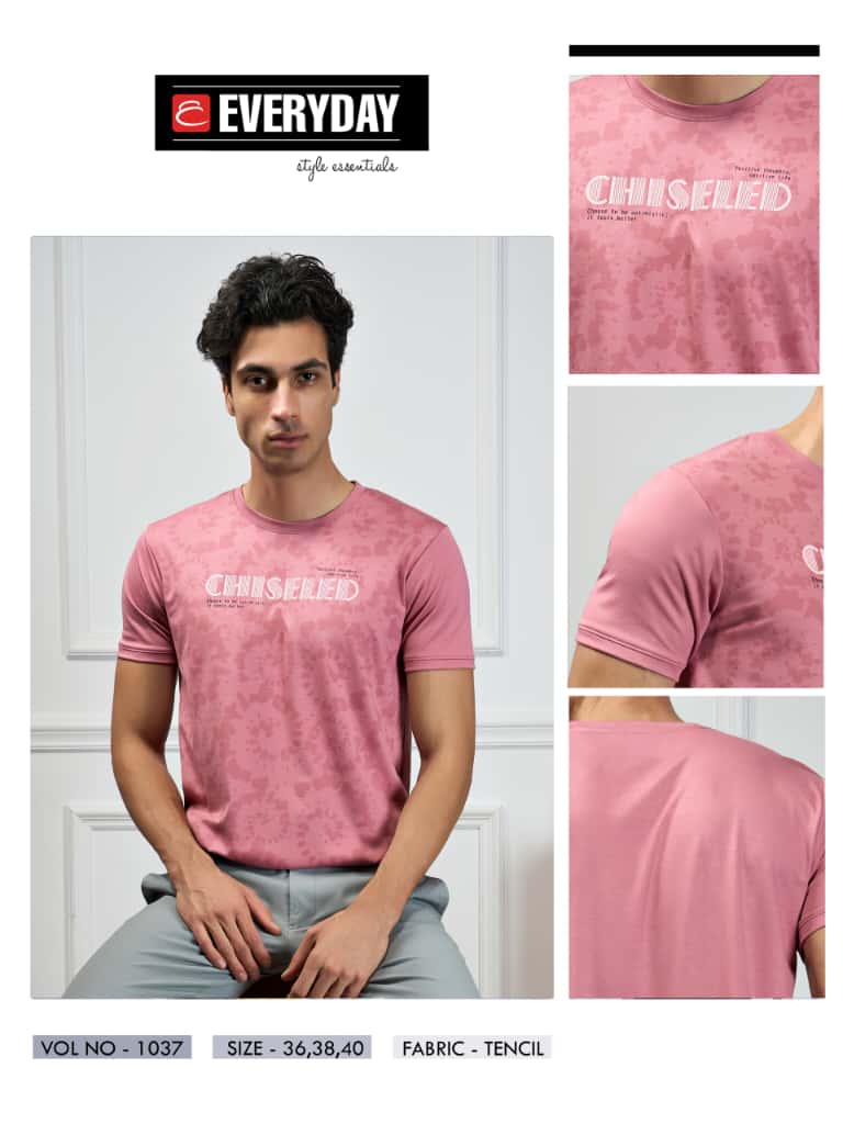 Vol 1037 Everyday Tencil Lycra Mens Tshirts Exporter Ahmedabad