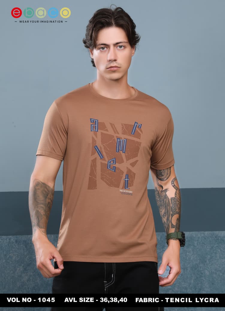 Vol 1045 Ebaco Tencel Lycra Mens Tshirts Wholesaler Gujarat