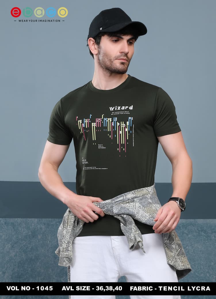 Vol 1045 Ebaco Tencel Lycra Mens Tshirts Wholesaler Gujarat