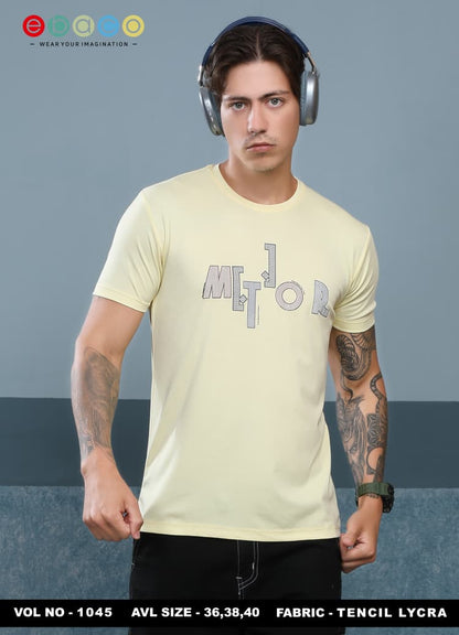 Vol 1045 Ebaco Tencel Lycra Mens Tshirts Wholesaler Gujarat