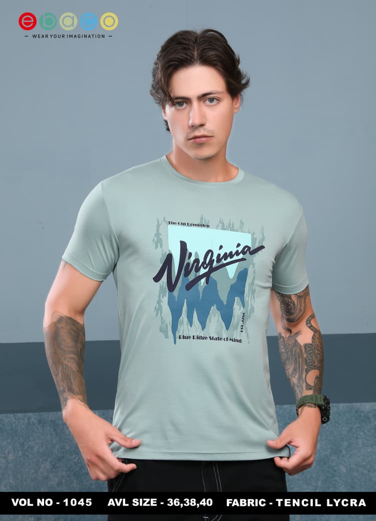 Vol 1045 Ebaco Tencel Lycra Mens Tshirts Wholesaler Gujarat